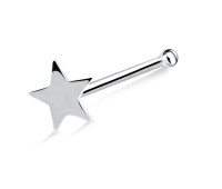 Star Silver Bone Nose Stud NSKD-731s